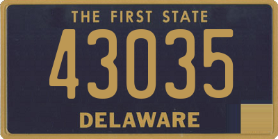 DE license plate 43035