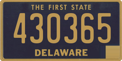DE license plate 430365