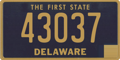 DE license plate 43037