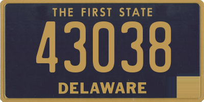 DE license plate 43038