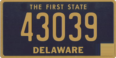 DE license plate 43039