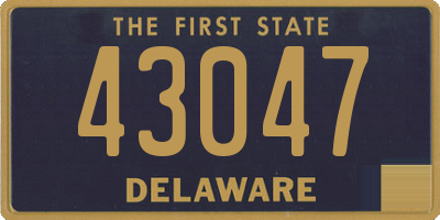 DE license plate 43047