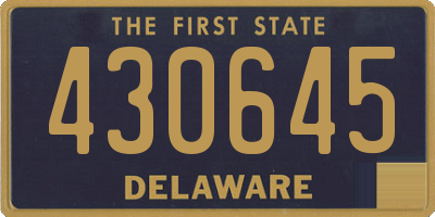 DE license plate 430645