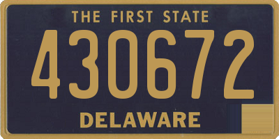 DE license plate 430672