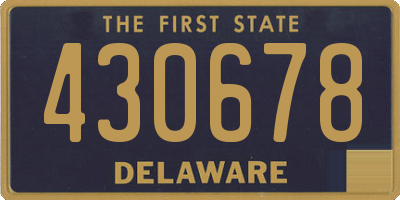 DE license plate 430678