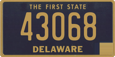 DE license plate 43068