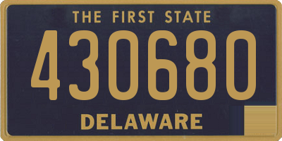 DE license plate 430680