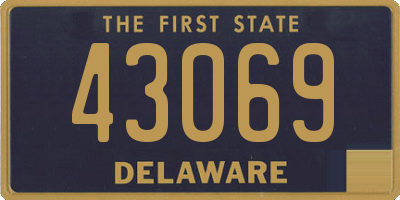 DE license plate 43069