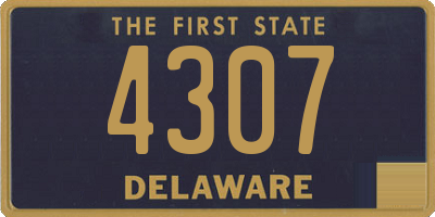 DE license plate 4307