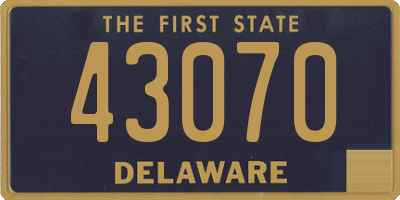 DE license plate 43070