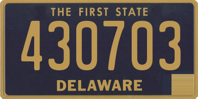 DE license plate 430703