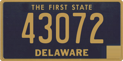 DE license plate 43072