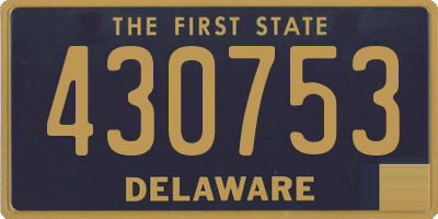 DE license plate 430753