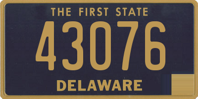 DE license plate 43076