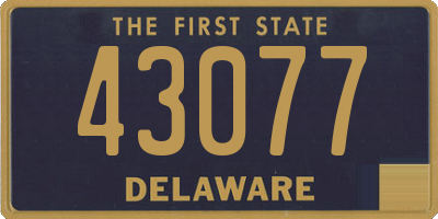 DE license plate 43077