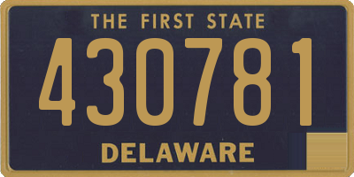 DE license plate 430781