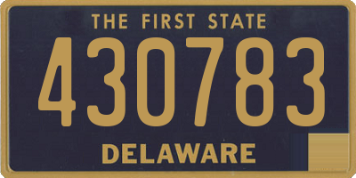 DE license plate 430783