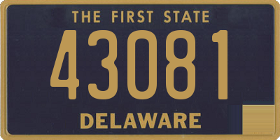 DE license plate 43081