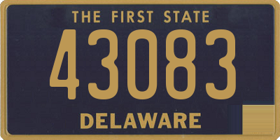 DE license plate 43083