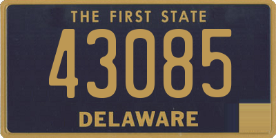 DE license plate 43085