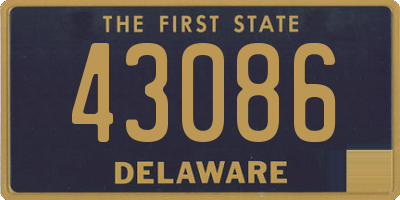 DE license plate 43086