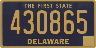 DE license plate 430865
