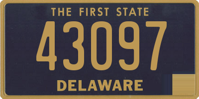 DE license plate 43097