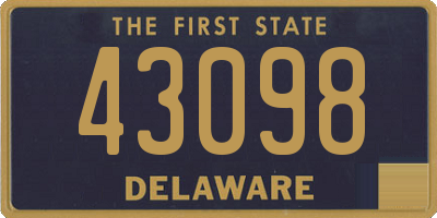 DE license plate 43098