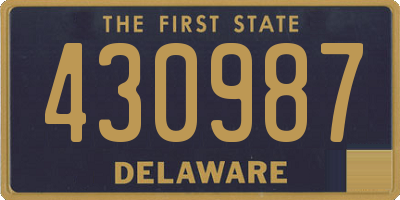 DE license plate 430987