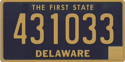 DE license plate 431033