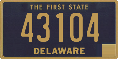 DE license plate 43104