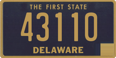 DE license plate 43110