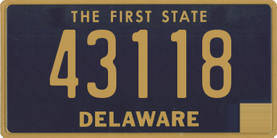 DE license plate 43118