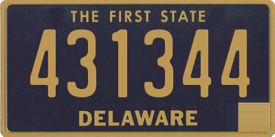 DE license plate 431344