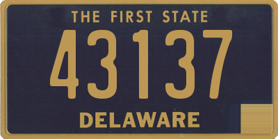 DE license plate 43137