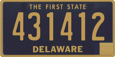 DE license plate 431412