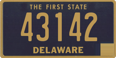 DE license plate 43142