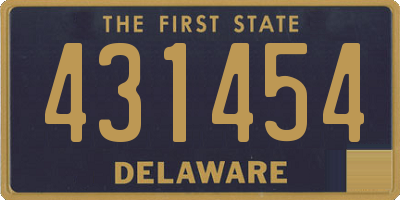 DE license plate 431454