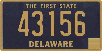 DE license plate 43156