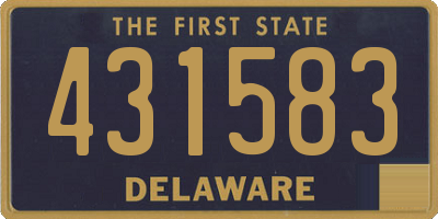 DE license plate 431583