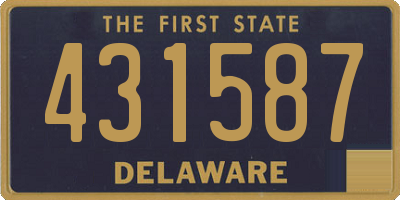 DE license plate 431587