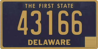 DE license plate 43166