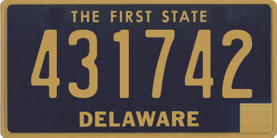 DE license plate 431742