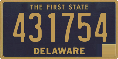 DE license plate 431754