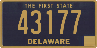 DE license plate 43177