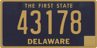 DE license plate 43178