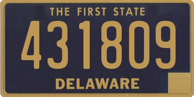 DE license plate 431809