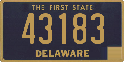 DE license plate 43183