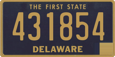 DE license plate 431854