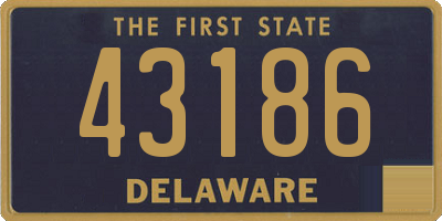 DE license plate 43186